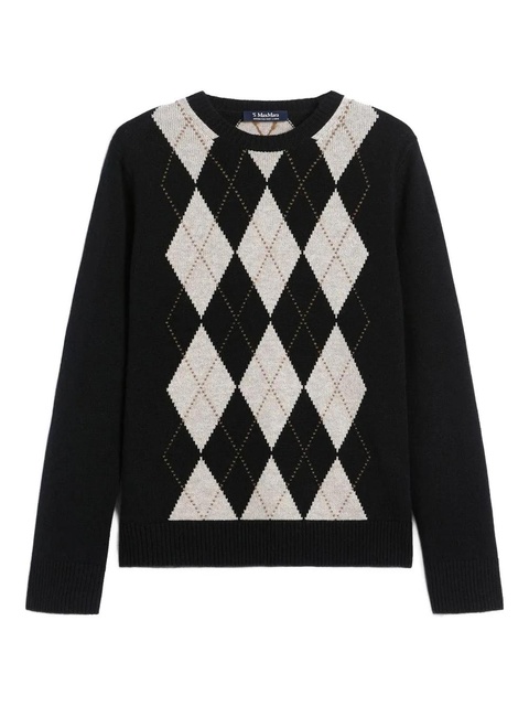 Max Mara Soprano diamond-pattern sweater - Black - zdjęcie produktu nr 1