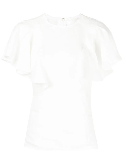 Chloé linen flutter sleeve top - White - zdjęcie produktu nr 1