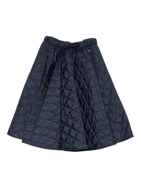 Prada quilted drawstring midi skirt - Blue - zdjęcie produktu nr 1