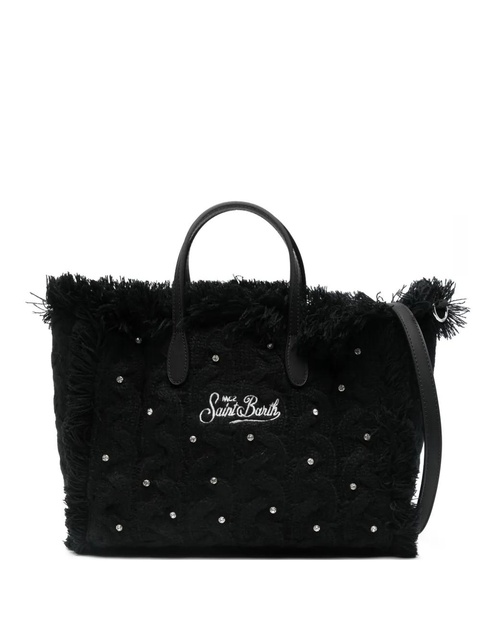 MC2 Saint Barth wool-braid tote bag - Black - zdjęcie produktu nr 1