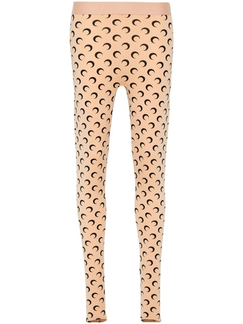 Marine Serre Moon jersey leggings - Neutrals - zdjęcie produktu nr 1