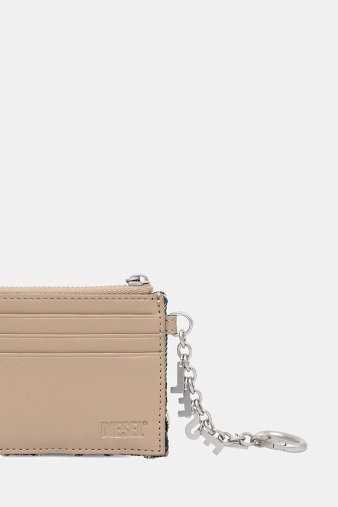 Diesel portfel CHARM-D CARD HOLDER WITH CHAIN damski kolor niebieski X10417.P5570 - zdjęcie produktu nr 2