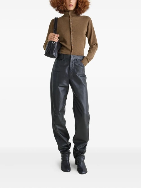 LEMAIRE turtleneck buttoned cardigan - Brown - zdjęcie produktu nr 2