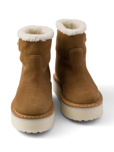 Prada suede booties - Brown - zdjęcie produktu nr 2