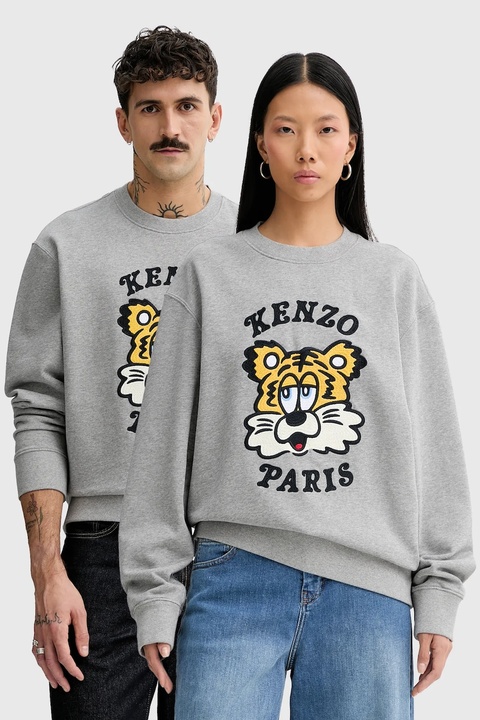 Kenzo bluza bawełniana x Verdy kolor szary z nadrukiem FF58SW2394MF.94 - zdjęcie produktu nr 1