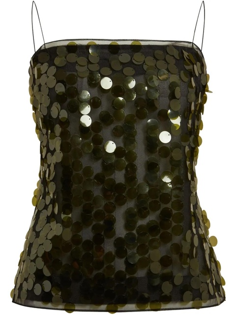 16Arlington Suero sequin-embellished top - Green - zdjęcie produktu nr 1