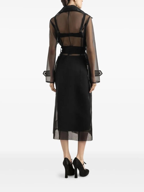 Dolce & Gabbana organza trench coat - Black - zdjęcie produktu nr 2