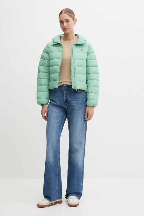 Calvin Klein Jeans kurtka kolor zielony przejściowa LV047C510G - zdjęcie produktu nr 2