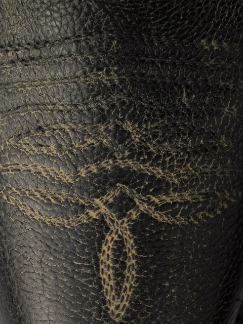 Prada 25mm grained leather cowboy boots - Black - zdjęcie produktu nr 2