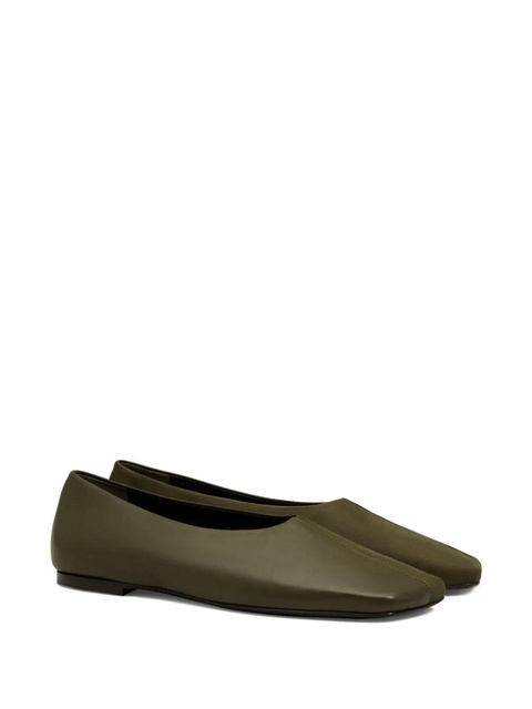 AMI Paris leather two-tone ballet flats - Green - zdjęcie produktu nr 2