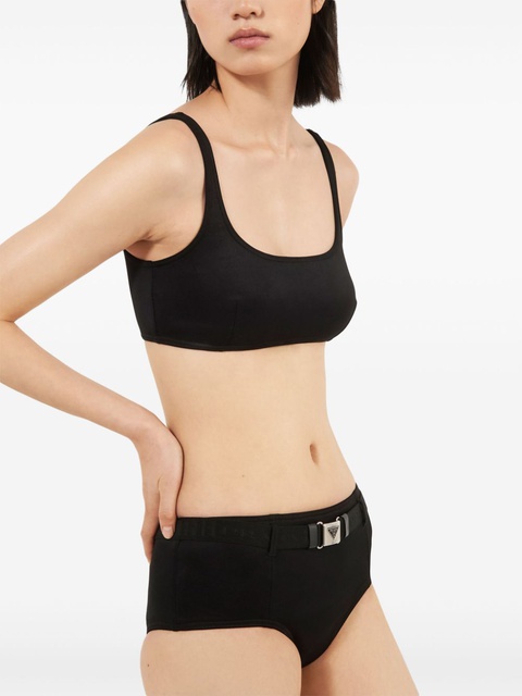 Prada triangle-logo belted bikini bottoms - Black - zdjęcie produktu nr 2