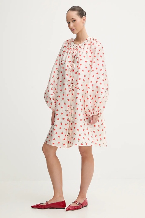 Stine Goya sukienka kolor beżowy mini rozkloszowana SG-PS26-D150-2067 - zdjęcie produktu nr 2