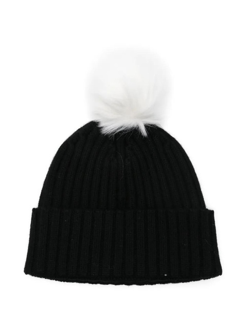 MC2 Saint Barth pompom embroidered hat - Black - zdjęcie produktu nr 1