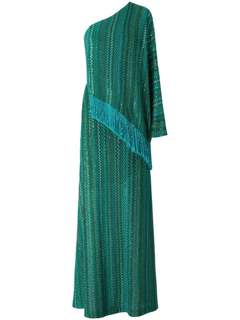 Missoni zigzag one-shoulder dress - Green - zdjęcie produktu nr 1