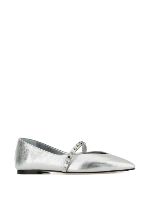 Alexander McQueen leather studded ballerina shoes - Silver - zdjęcie produktu nr 2