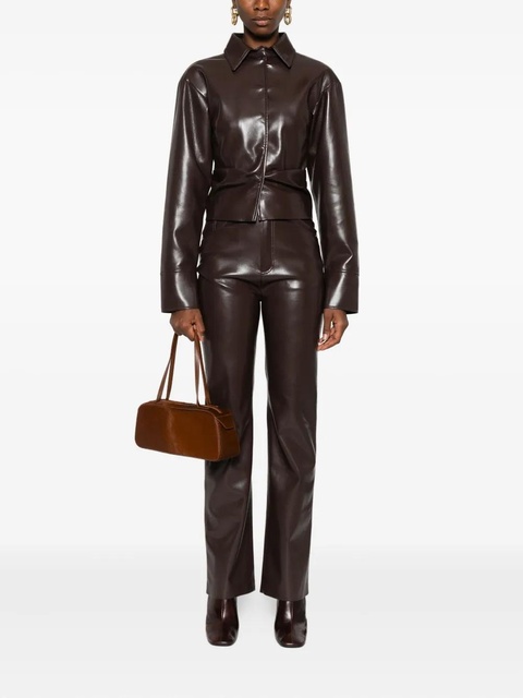 Nanushka five-pocket faux-leather trousers - Brown - zdjęcie produktu nr 2