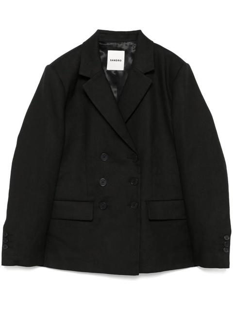 SANDRO double-breasted blazer - Black - zdjęcie produktu nr 1