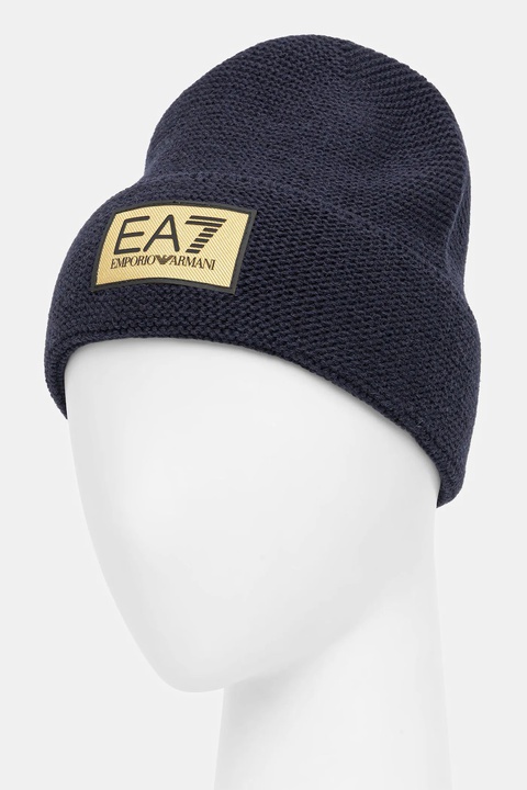 EA7 Emporio Armani czapka z dodatkiem wełny kolor granatowy AF18021.7X000247 - zdjęcie produktu nr 2