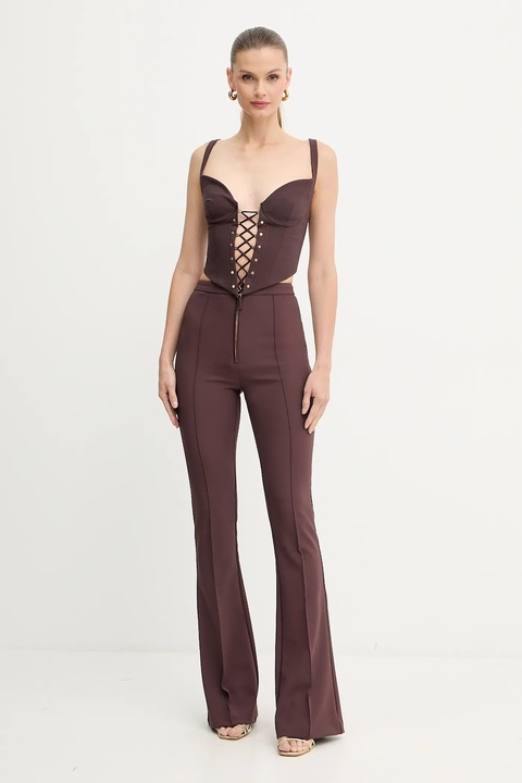 Elisabetta Franchi bluzka damska kolor fioletowy gładka TO04357E2 - zdjęcie produktu nr 2