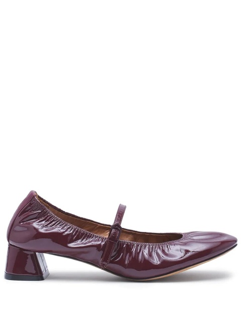 Lanvin wedge-heel leather ballerinas - Red - zdjęcie produktu nr 1