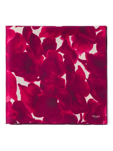 Prada printed silk scarf - Purple - zdjęcie produktu nr 1