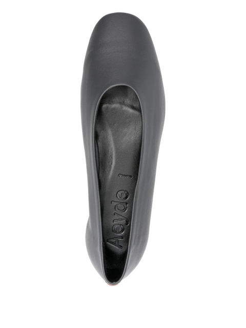 Aeyde pointed-toe leather flats - Grey - zdjęcie produktu nr 2