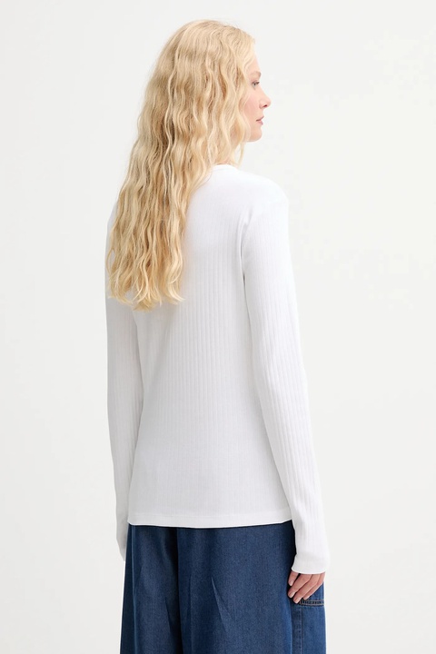 MUNTHE longsleeve bawełniany POTE kolor biały 252110225264 - zdjęcie produktu nr 2
