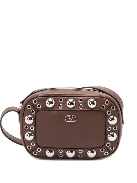 Valentino Garavani Nellcôte eyelet-embellished cross body bag - Brown - zdjęcie produktu nr 1