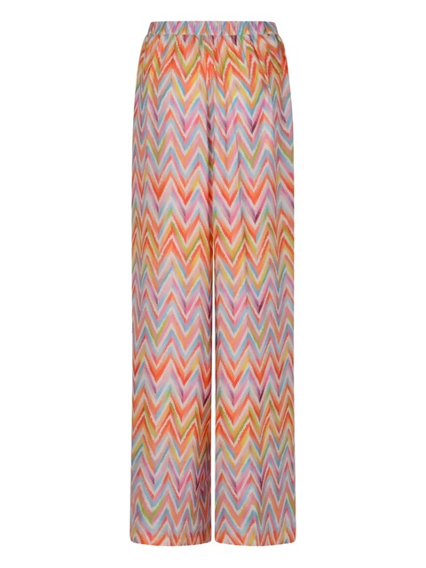 Missoni chevron-pattern palazzo trousers - Orange - zdjęcie produktu nr 2