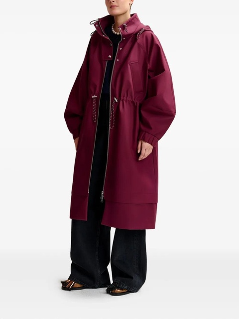 Essentiel Antwerp balloon-sleeve drawstring raincoat - Red - zdjęcie produktu nr 2