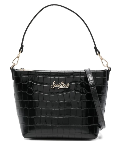 MC2 Saint Barth Aline printed croco bag - Black - zdjęcie produktu nr 1