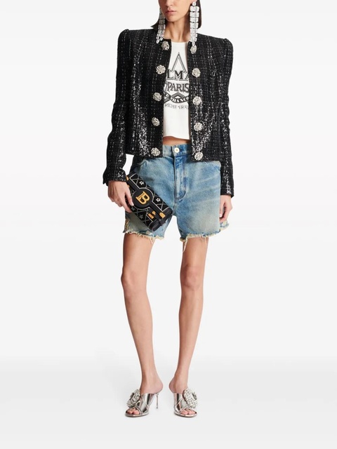 Balmain sequin-embellished tweed jacket - Black - zdjęcie produktu nr 2