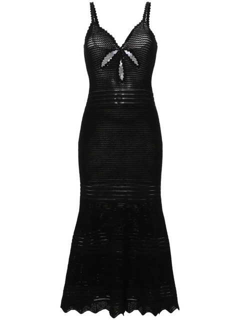 Self-Portrait crochet midi dress - Black - zdjęcie produktu nr 1
