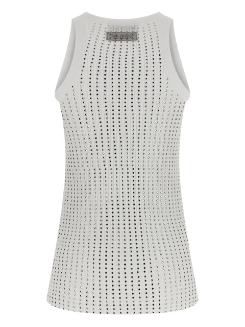 The Attico ribbed crystal-embellished tank top - White - zdjęcie produktu nr 1