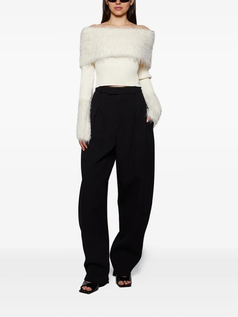 Jean Paul Gaultier ribbed hairy-detail sweater - Neutrals - zdjęcie produktu nr 2