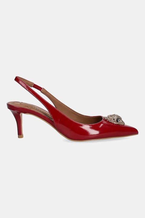 Kurt Geiger London szpilki skórzane Belgravia Sling Back kolor bordowy 9786950319 - zdjęcie produktu nr 2