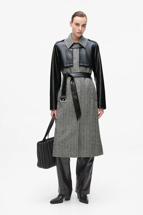 Karl Lagerfeld płaszcz kolor szary A4W15036 - zdjęcie produktu nr 2