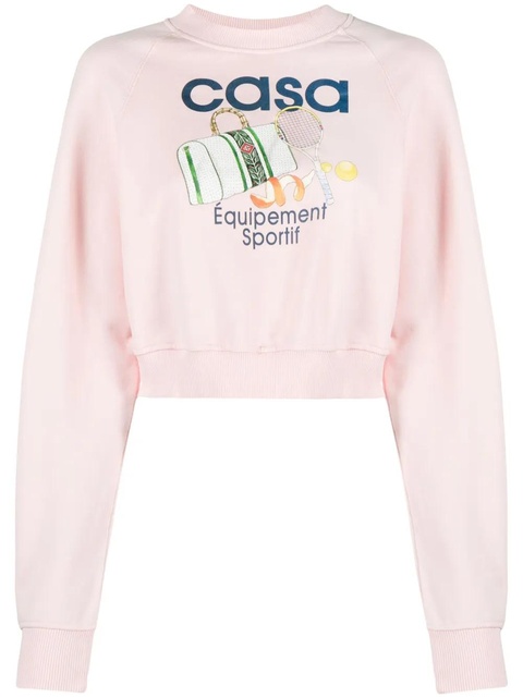 Casablanca Equipement Sportif organic cotton sweatshirt - Pink - zdjęcie produktu nr 1