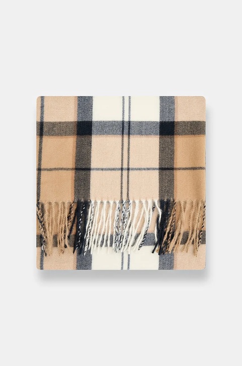 Barbour szalik damski kolor brązowy wzorzysty LSC0426 - zdjęcie produktu nr 2