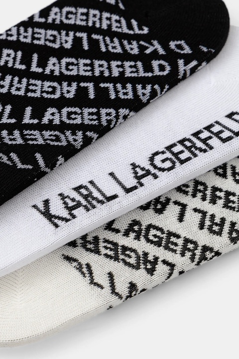 Karl Lagerfeld skarpetki K/MONOGRAM 3-pack kolor biały A4W47033 - zdjęcie produktu nr 2