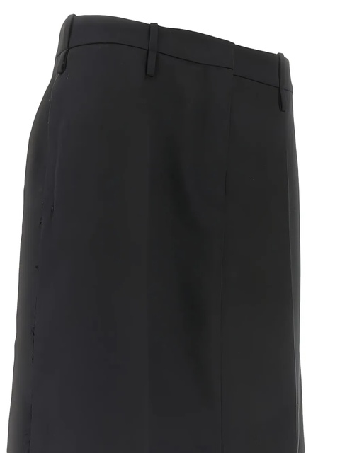 Jil Sander pleated midi skirt - Black - zdjęcie produktu nr 1