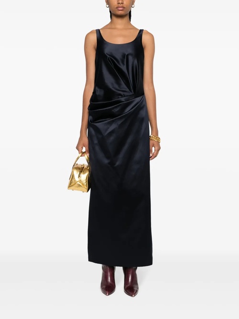 FENDI gathered silk dress - Blue - zdjęcie produktu nr 2