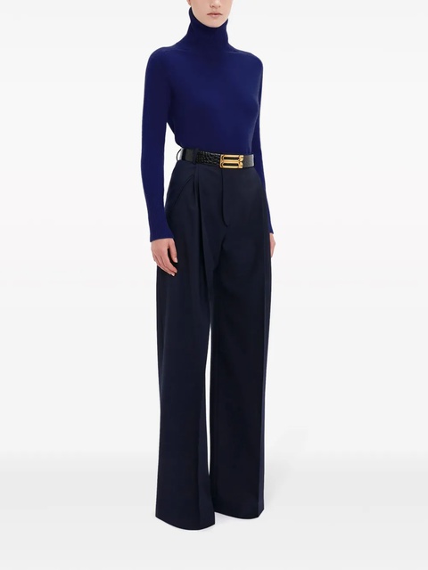 Victoria Beckham roll-neck fine-knit jumper - Blue - zdjęcie produktu nr 1