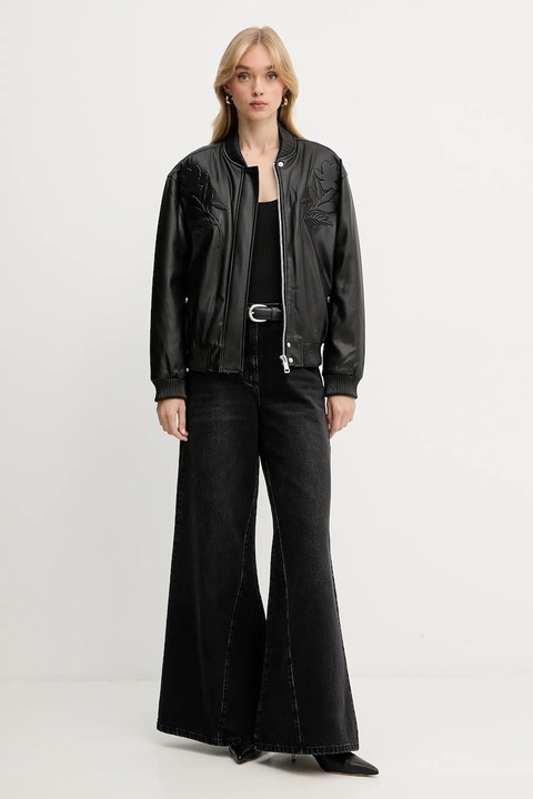 Guess kurtka bomber DAMIENNE kolor czarny przejściowa oversize W5YL06 WE480 - zdjęcie produktu nr 2