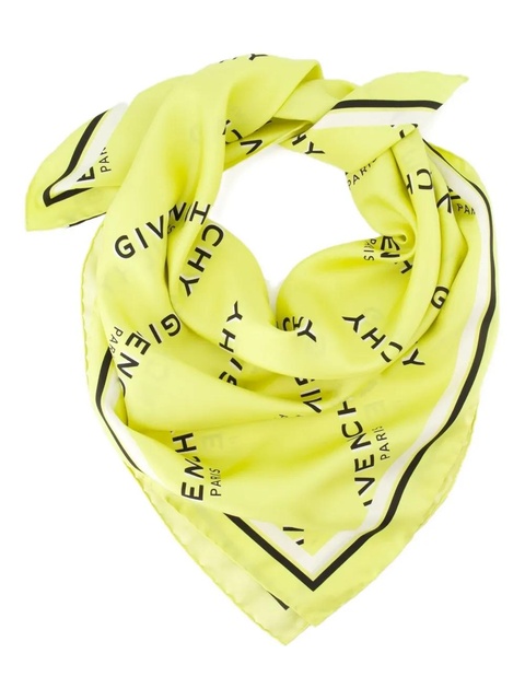 Givenchy logo-print silk scarf - Yellow - zdjęcie produktu nr 2
