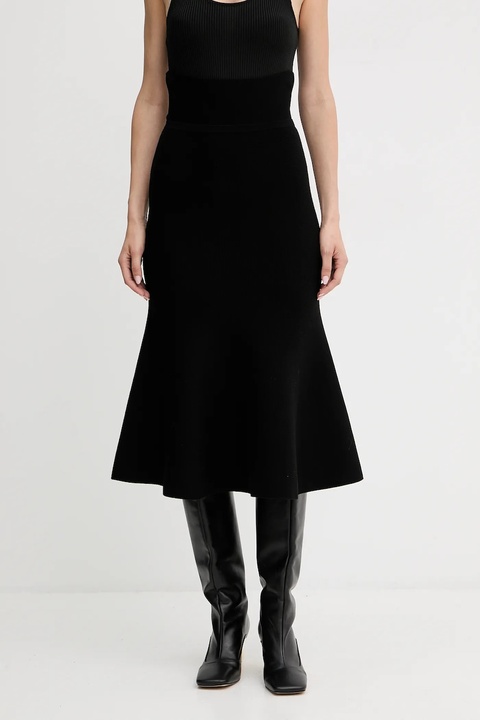 Twinset spódnica kolor czarny midi rozkloszowana 252TP3412 - zdjęcie produktu nr 1