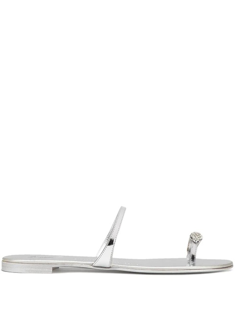 Giuseppe Zanotti embellished thong sandals - Silver - zdjęcie produktu nr 1