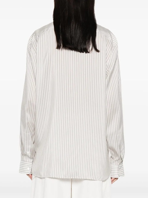 The Row Vanda striped long-sleeve shirt - White - zdjęcie produktu nr 2