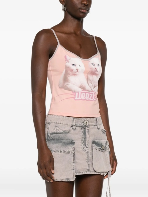 Diesel cat-print tank top - Pink - zdjęcie produktu nr 2