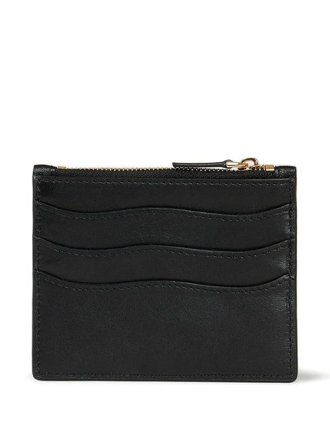 SANDRO zip-top leather cardholder - Black - zdjęcie produktu nr 1